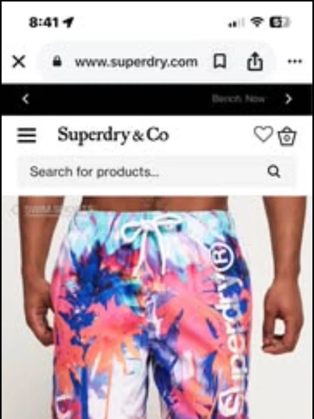 SUPERDRY MENS SWIM TRUNKS! 🩳 Sz M! Very Good Condition!